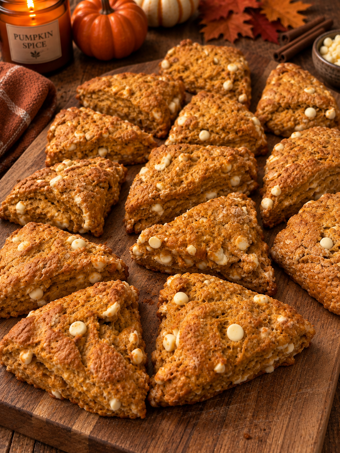 Pumpkin White Chocolate Scones